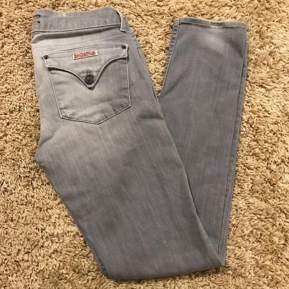 Grey Slightly Distressed Hudson Jeans